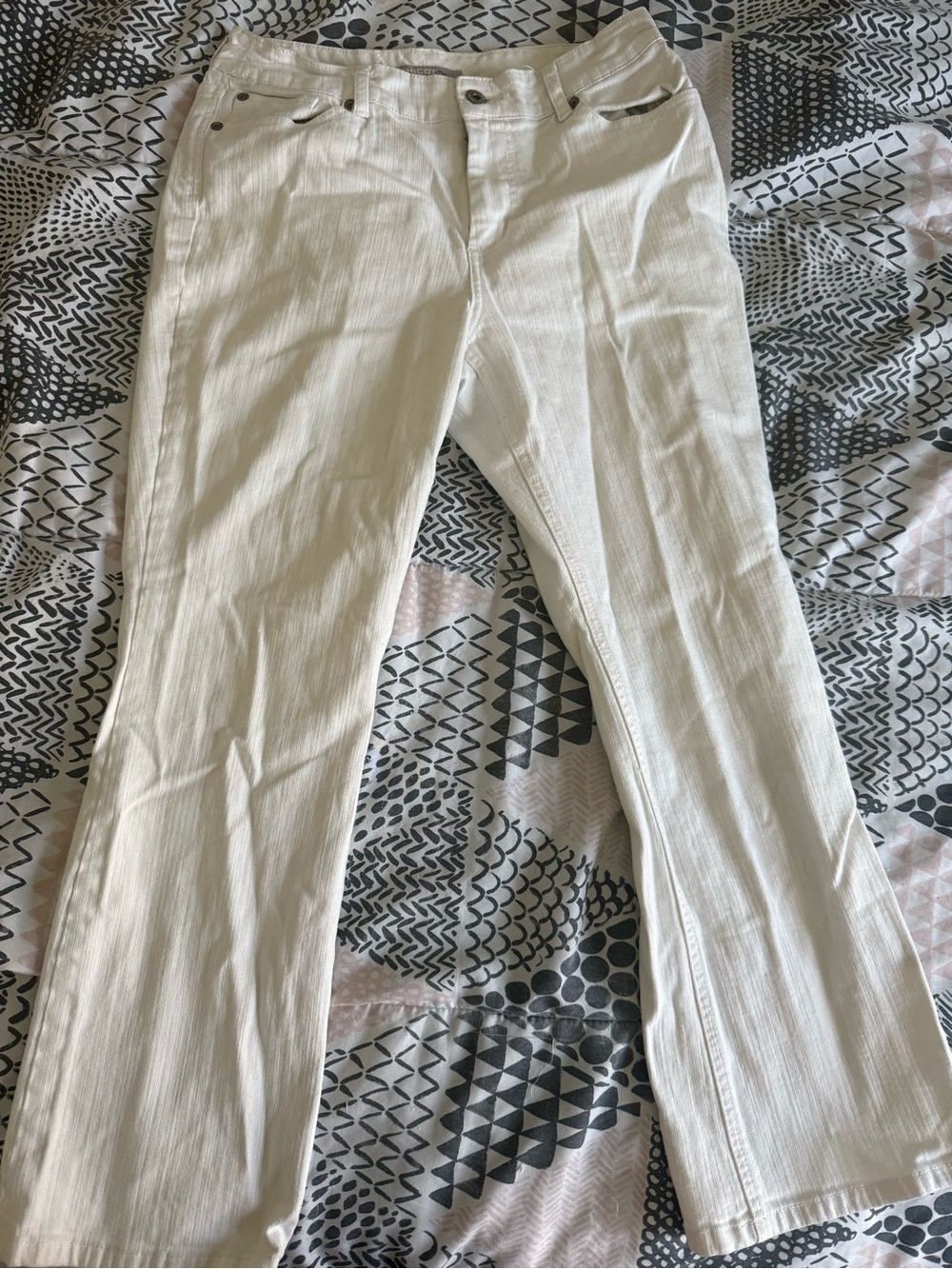 Chico's White Straight-Leg Pants